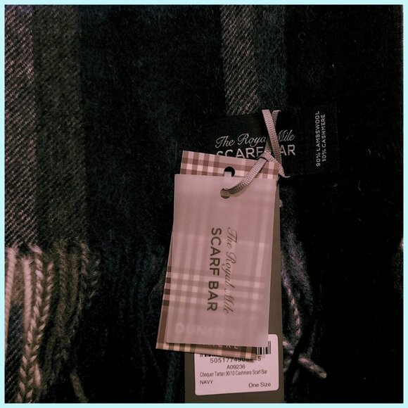 CASHMERE & LAMBSWOOL SCARF GUARANTEED HIGH QUALITY SCOTTISH IMPORT NWT - Picture 8 of 10